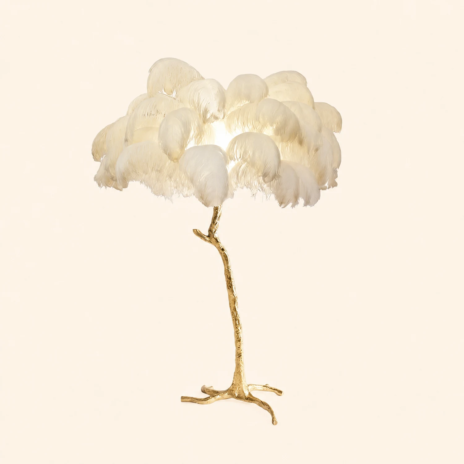 Colorful Ostrich Feather Floor Lamp - Lumpaz