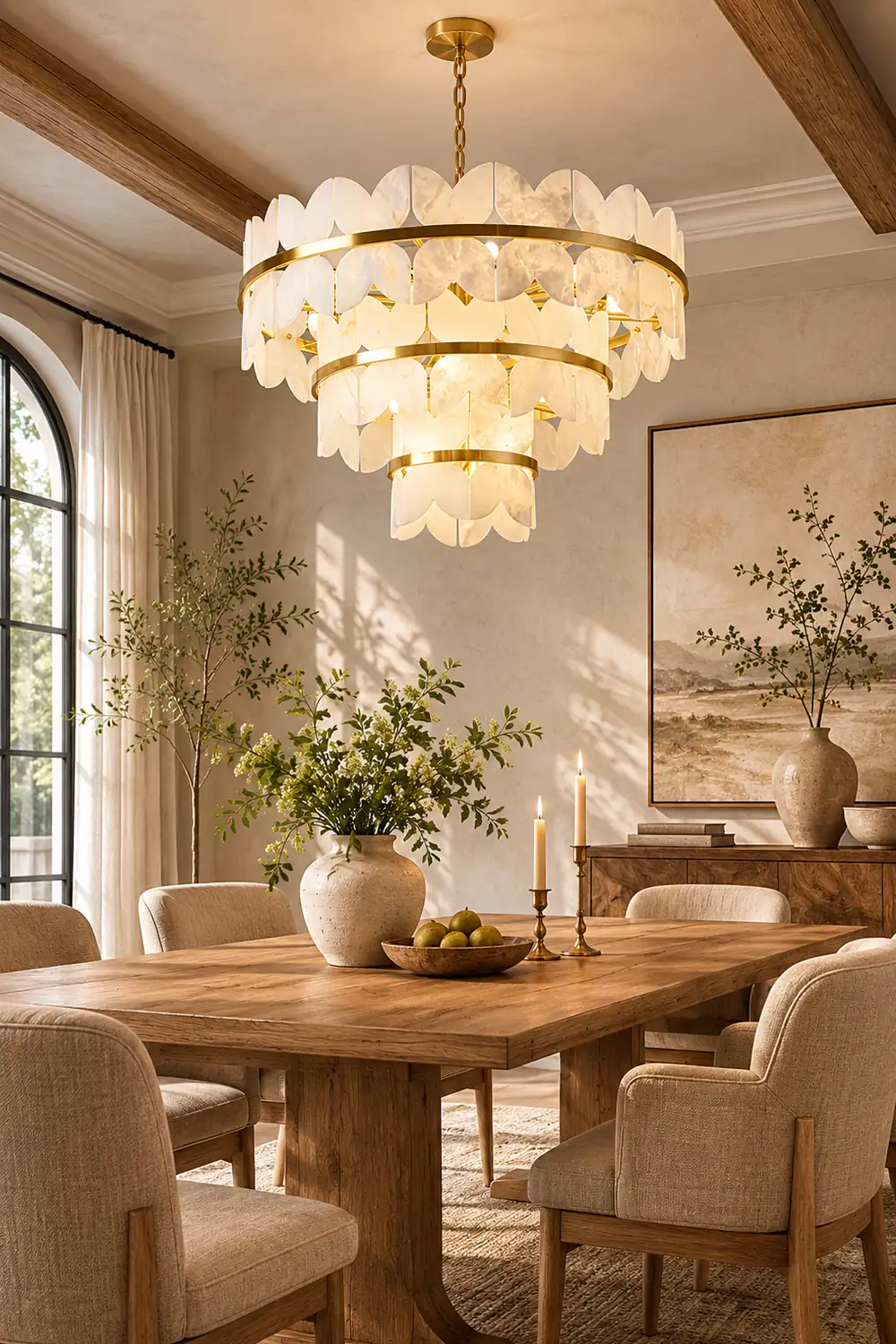 Patanga Alabaster Butterfly Chandelier - Lumpaz