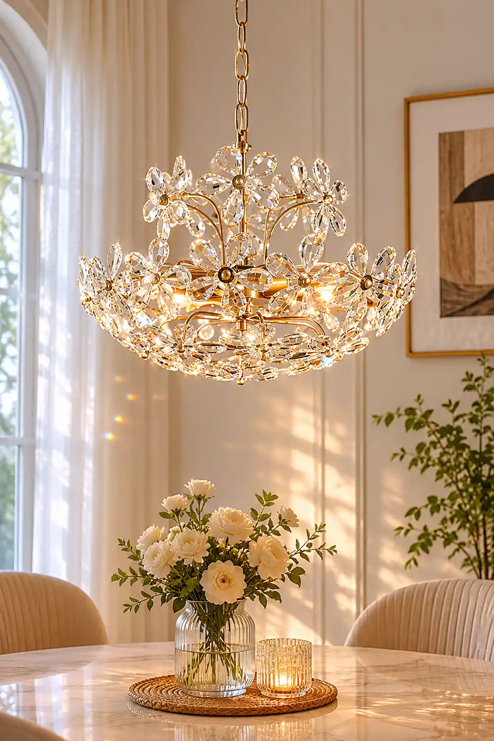 Blossom Crystal Flower Chandelier - Lumpaz