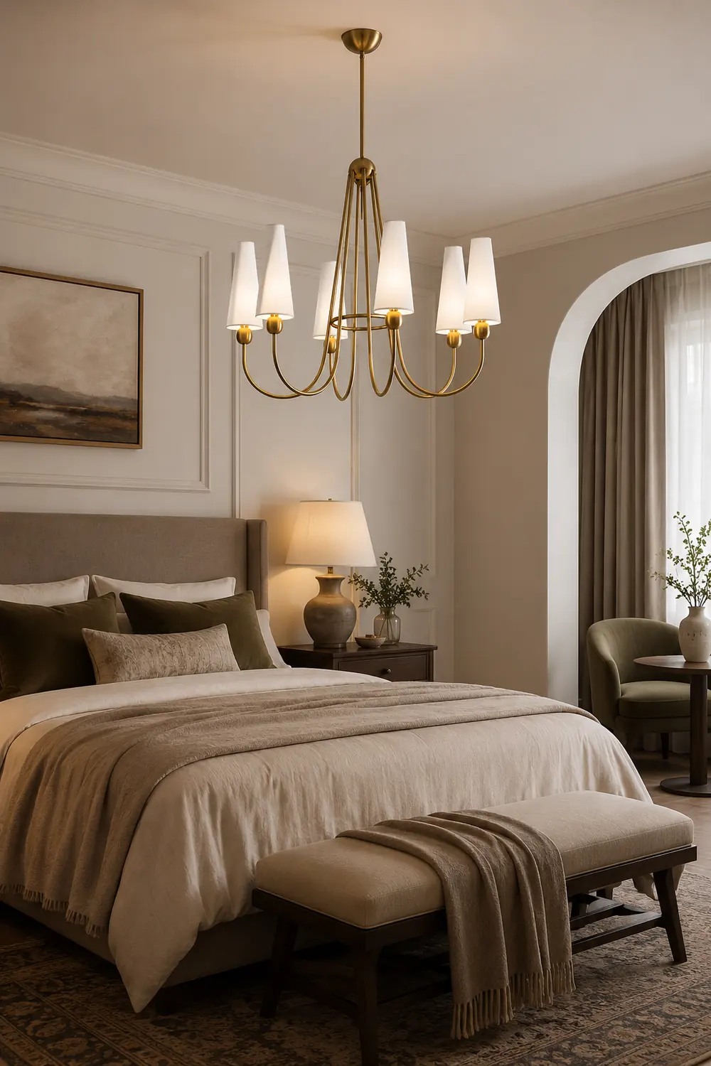Brass Frame Mavis Chandelier - Lumpaz