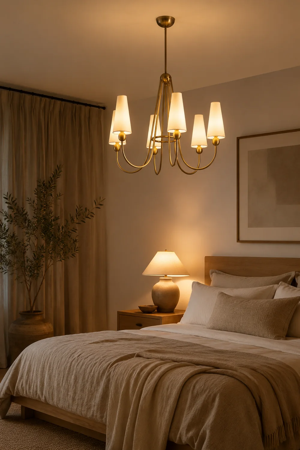Brass Frame Mavis Chandelier - Lumpaz