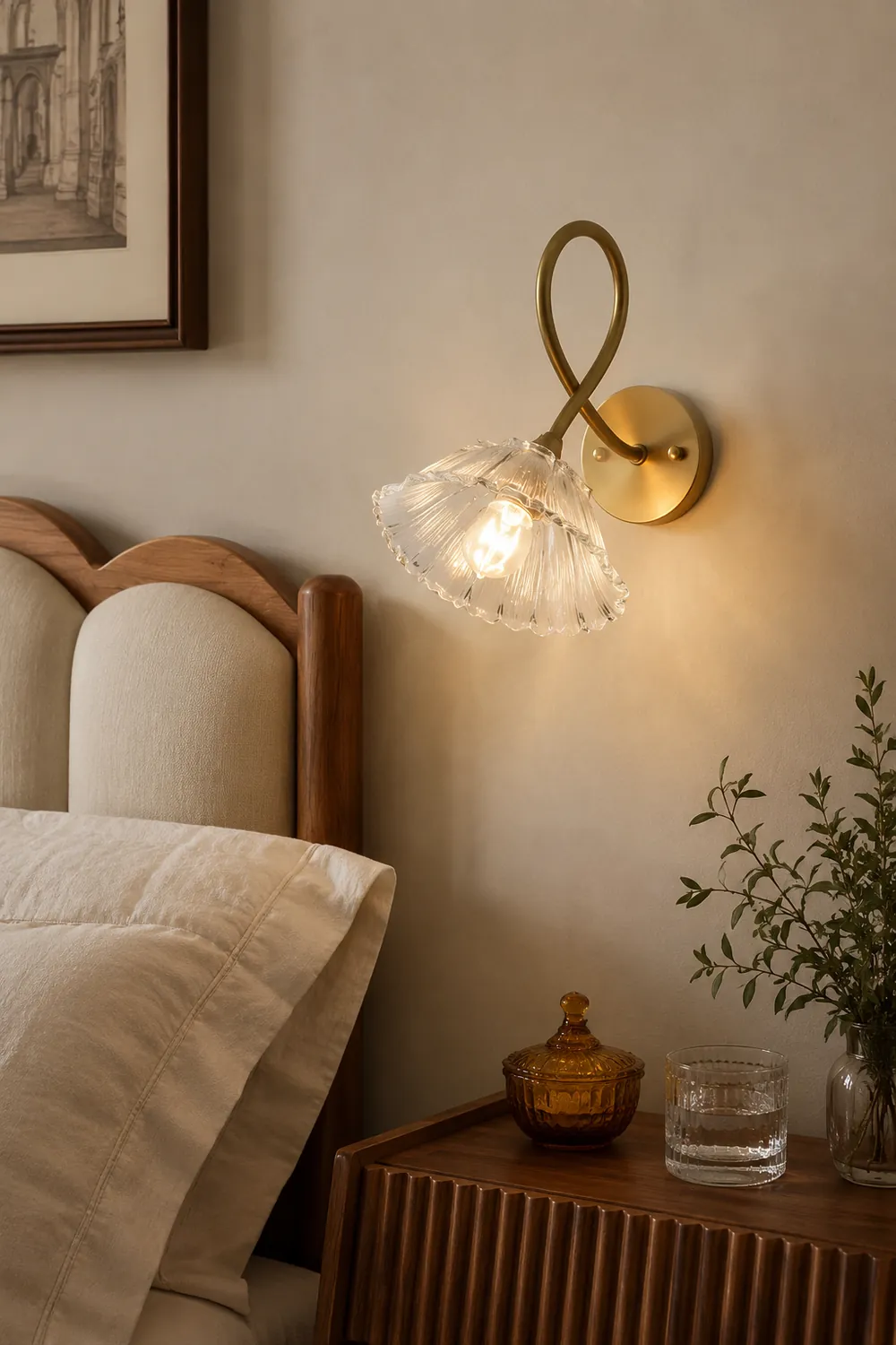 Elegant Century Lotus Leaf Wall Lamp - Lumpaz
