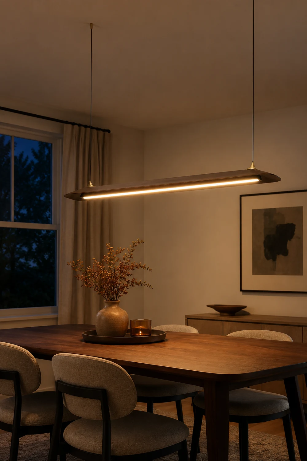 Mernoe walnut pendant lamp - Lumpaz