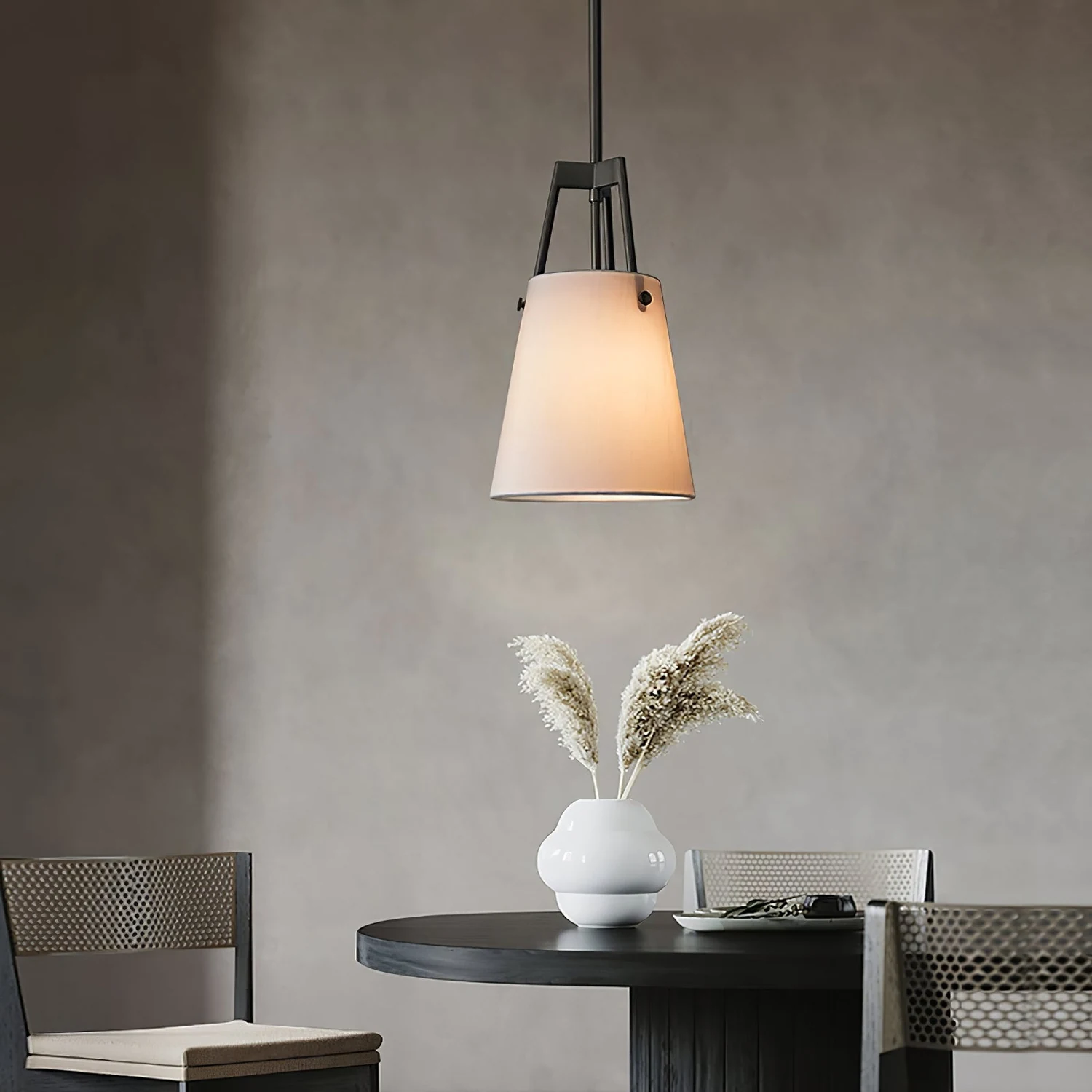 Modern Fabric Shade Corniche Pendant Lamp - Lumpaz
