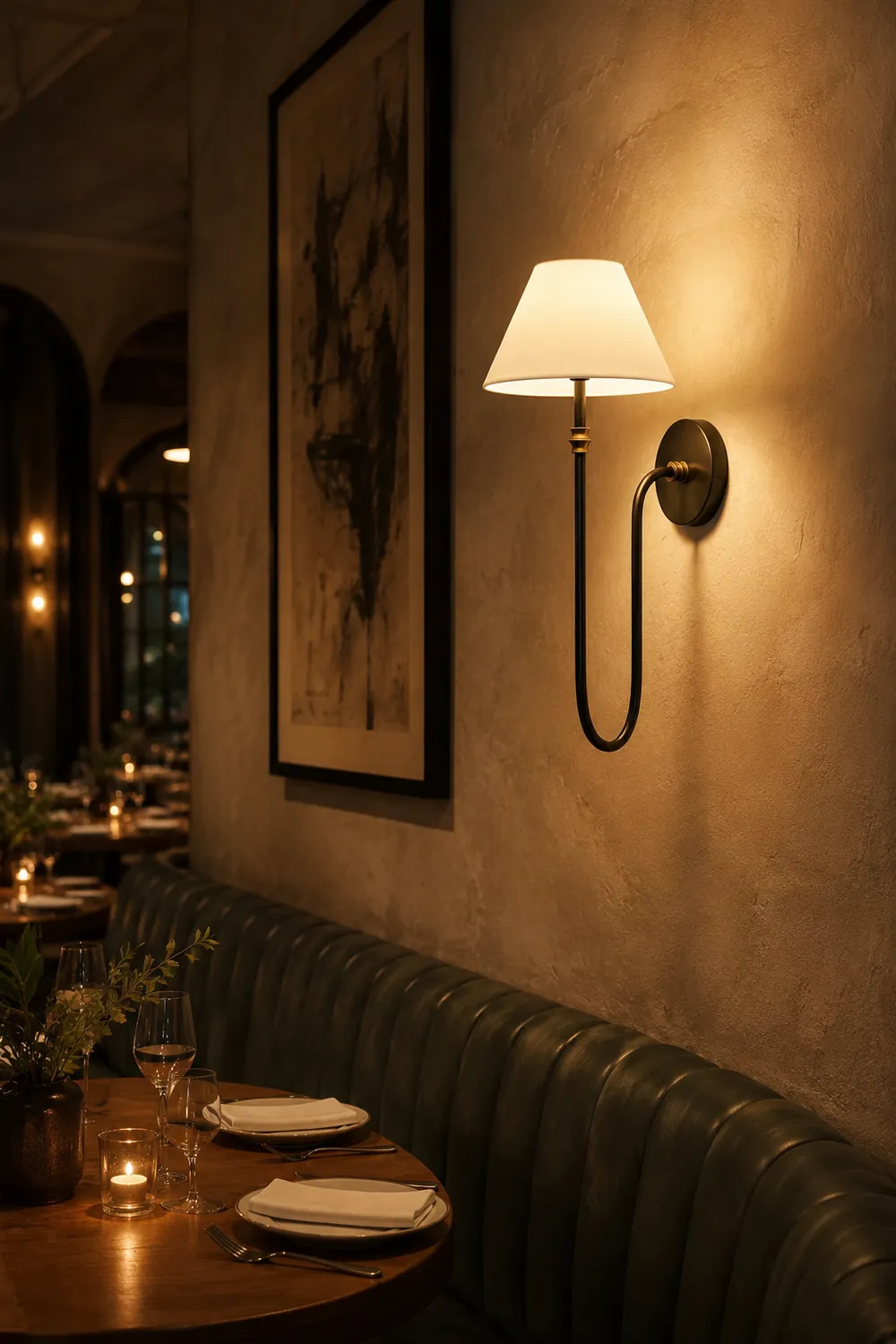 Collins Shaded Wall Light - Lumpaz