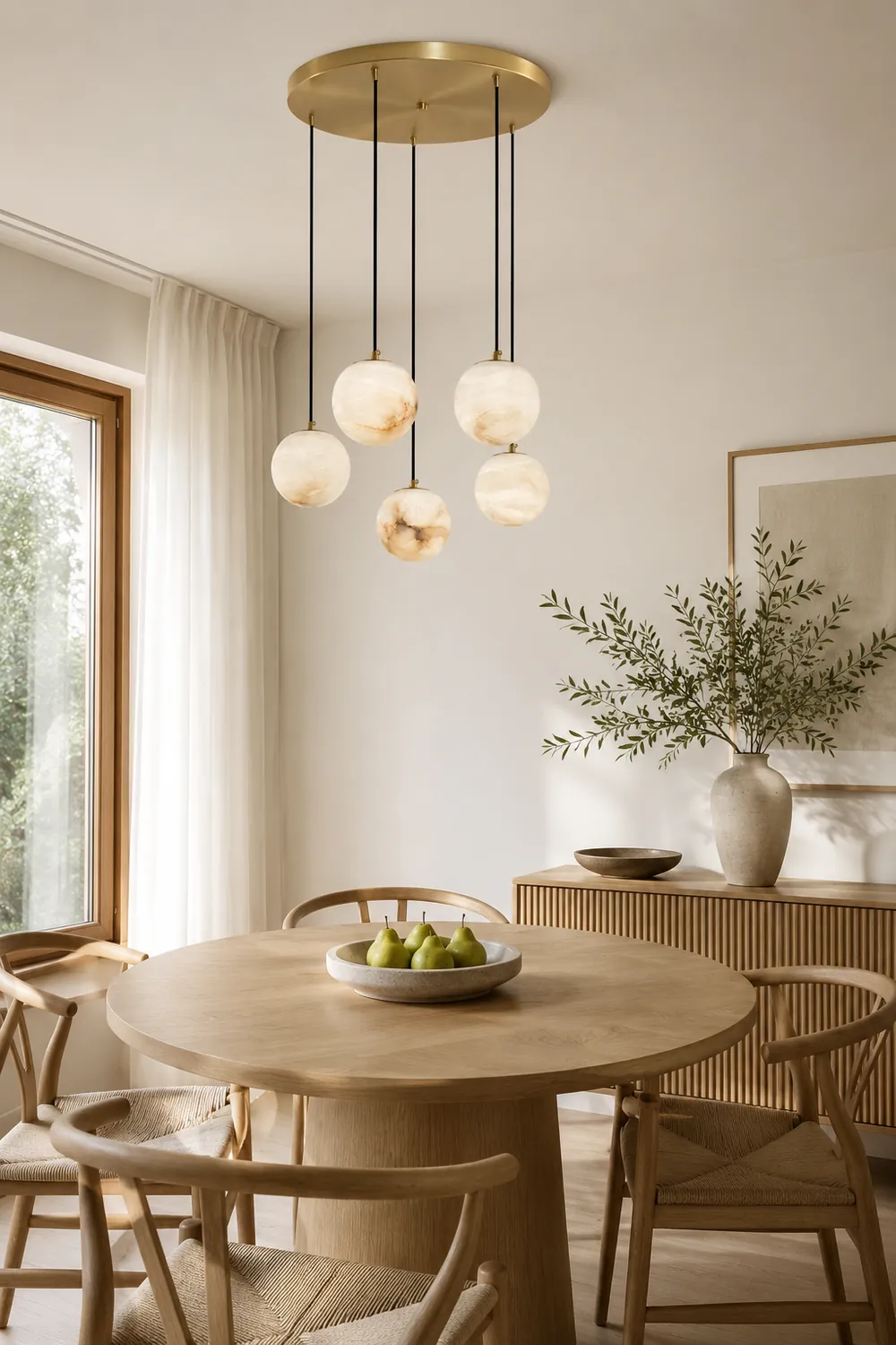 Luxury Multi-Globe Alabaster Pendant Light - Lumpaz