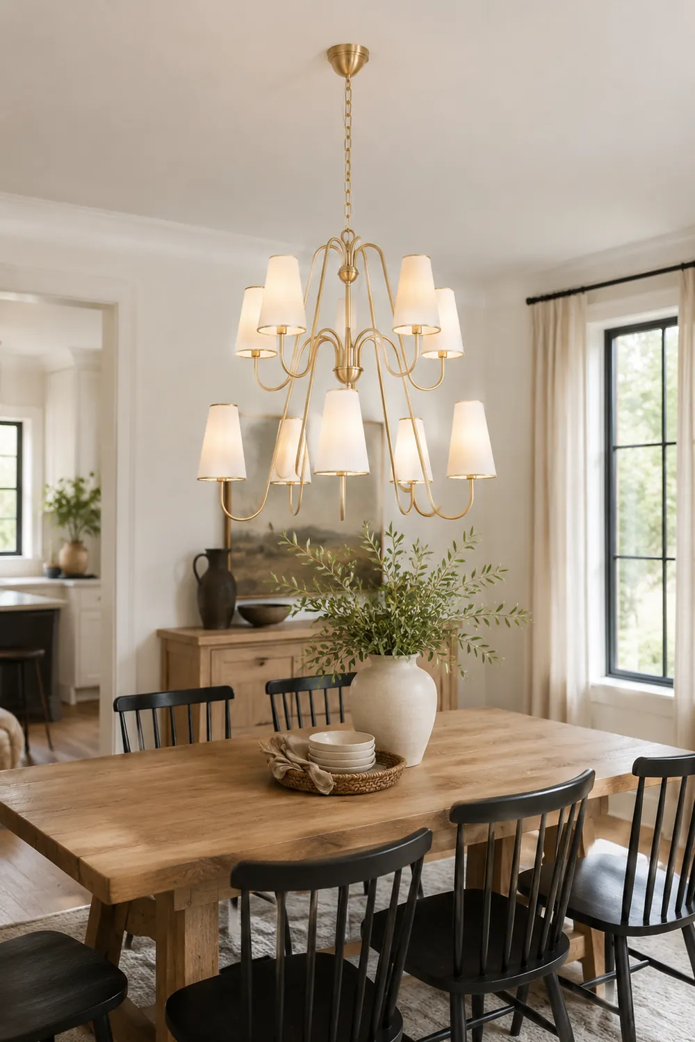 Gold Two-Tier Montreuil  Chandelier - Lumpaz