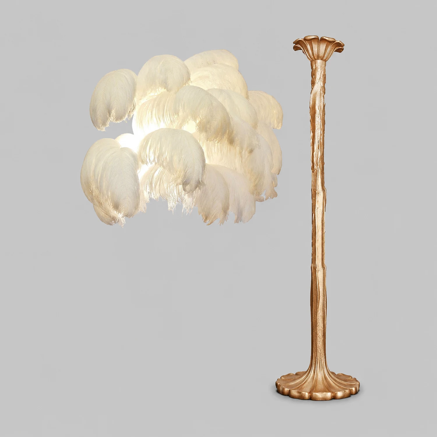 Colorful Ostrich Feather Chandelier - Lumpaz