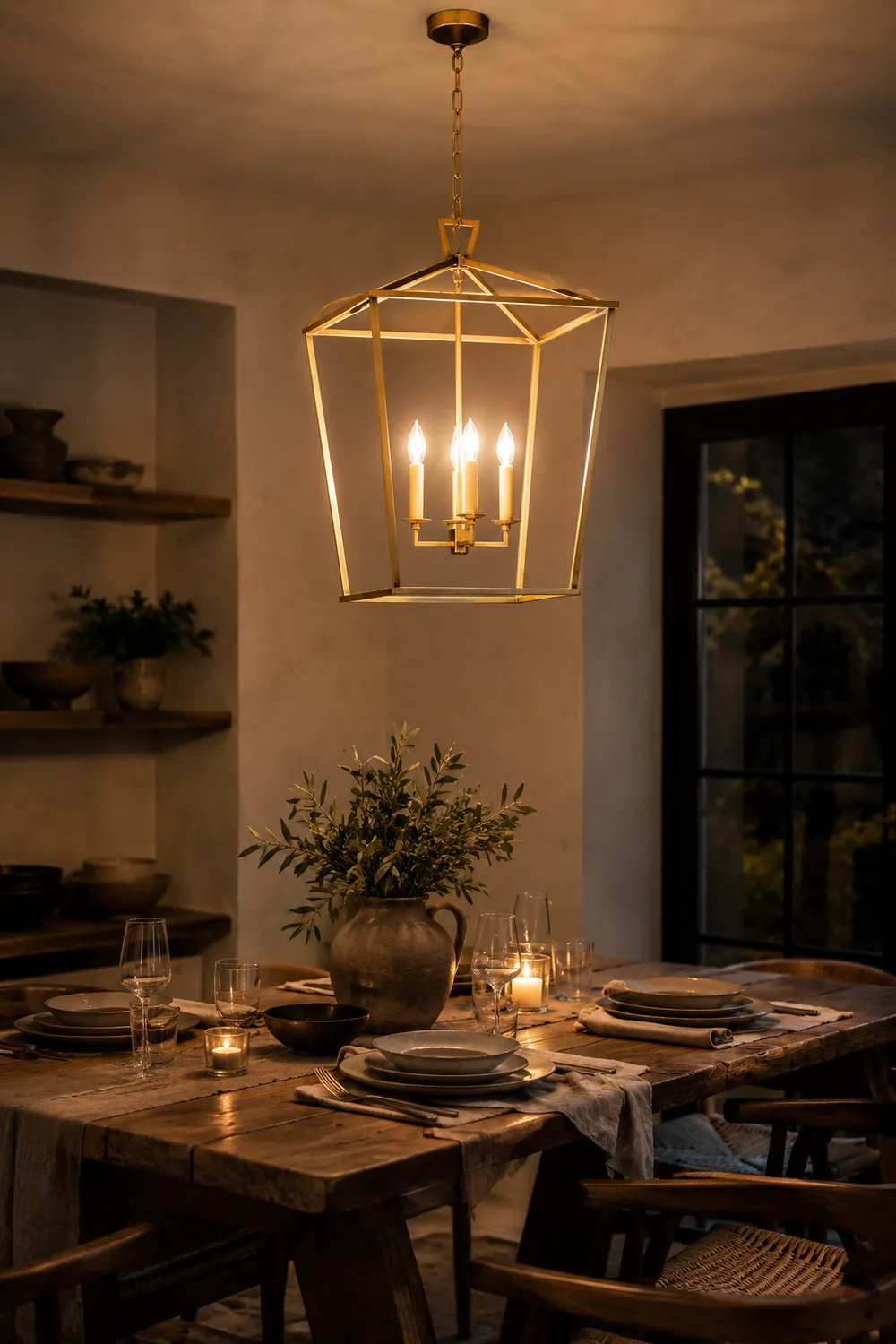 Gold Lantern Pendant Chandelier - Lumpaz