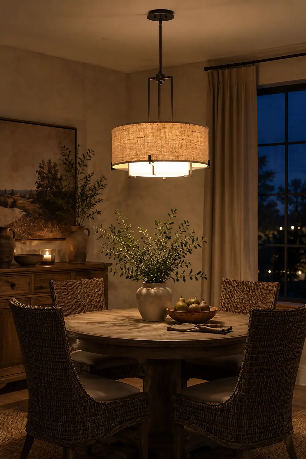 Concentric Shade Layered Fabric Pendant Lamp - Lumpaz