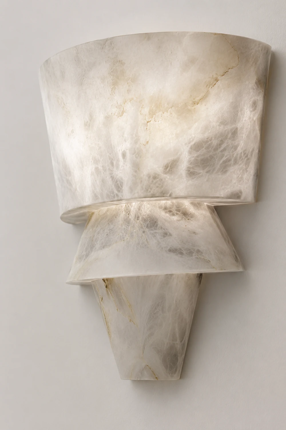 Geometric Alabaster Wall Lamp - Lumpaz