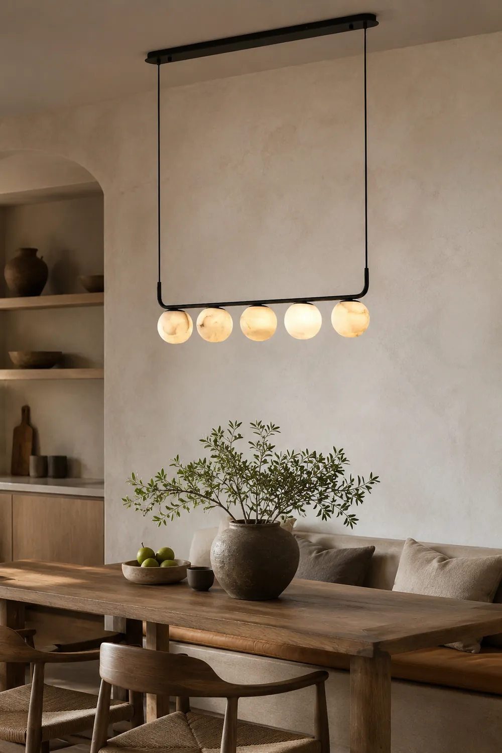 Tribeca Rohr 5 Alabaster Pendant Lamp - Lumpaz