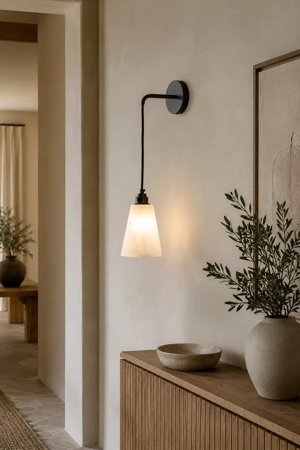 Droplet Alabaster Wall Lamp - Lumpaz
