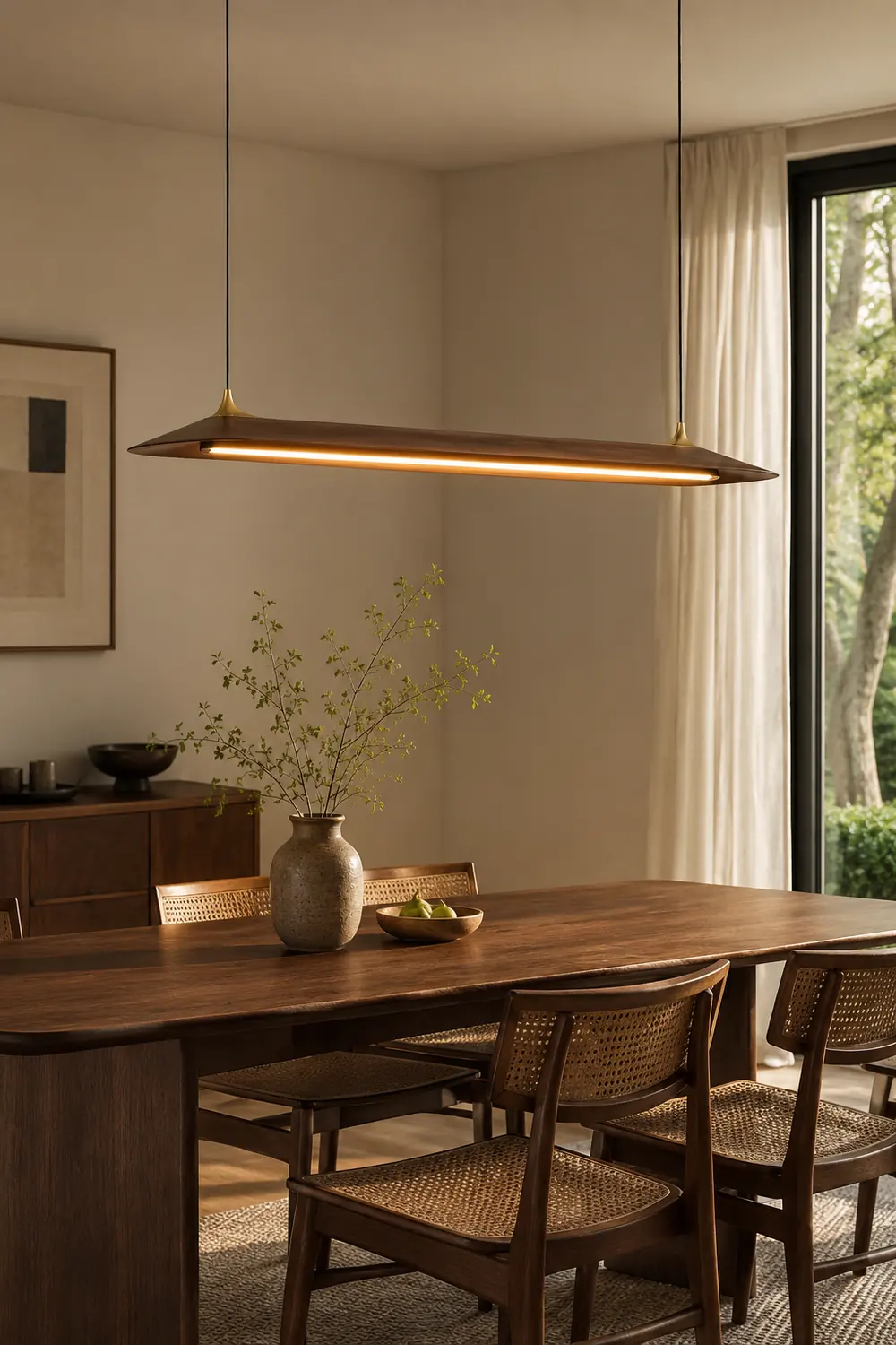 Mernoe walnut pendant lamp - Lumpaz