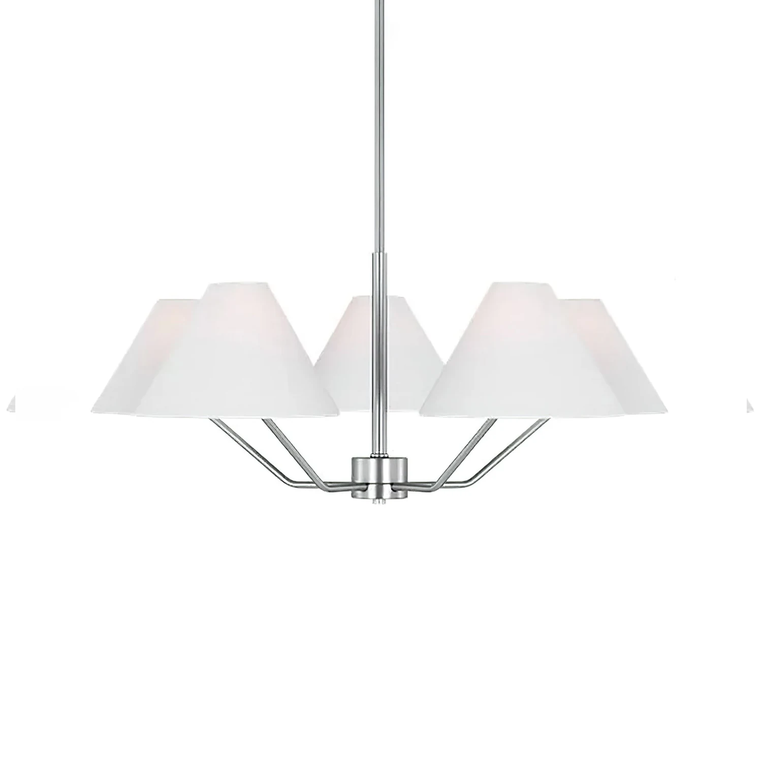 Minimalist Black Fabric Shade Chandelier - Lumpaz