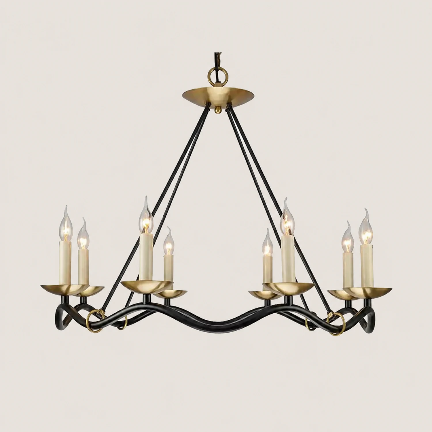 Wavy Arm Candle Chandelier - Lumpaz