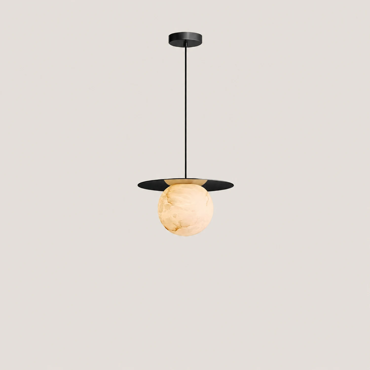 Disc Alabaster Pendant Light - Lumpaz