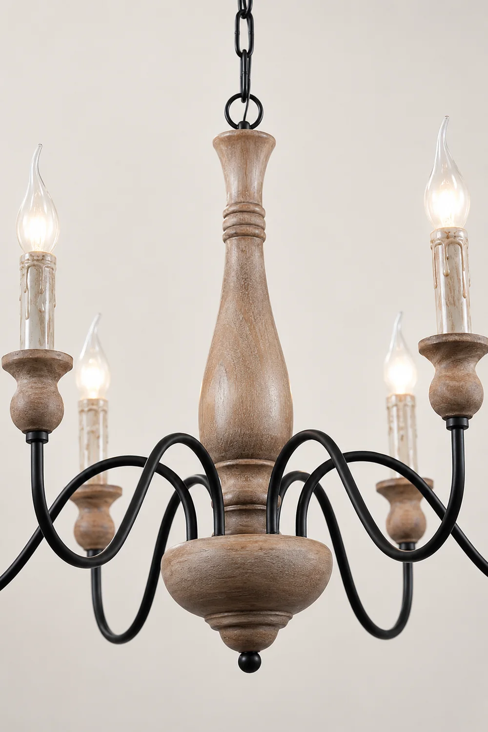 Rustic Farmhouse Candlestick Chandelier - Lumpaz