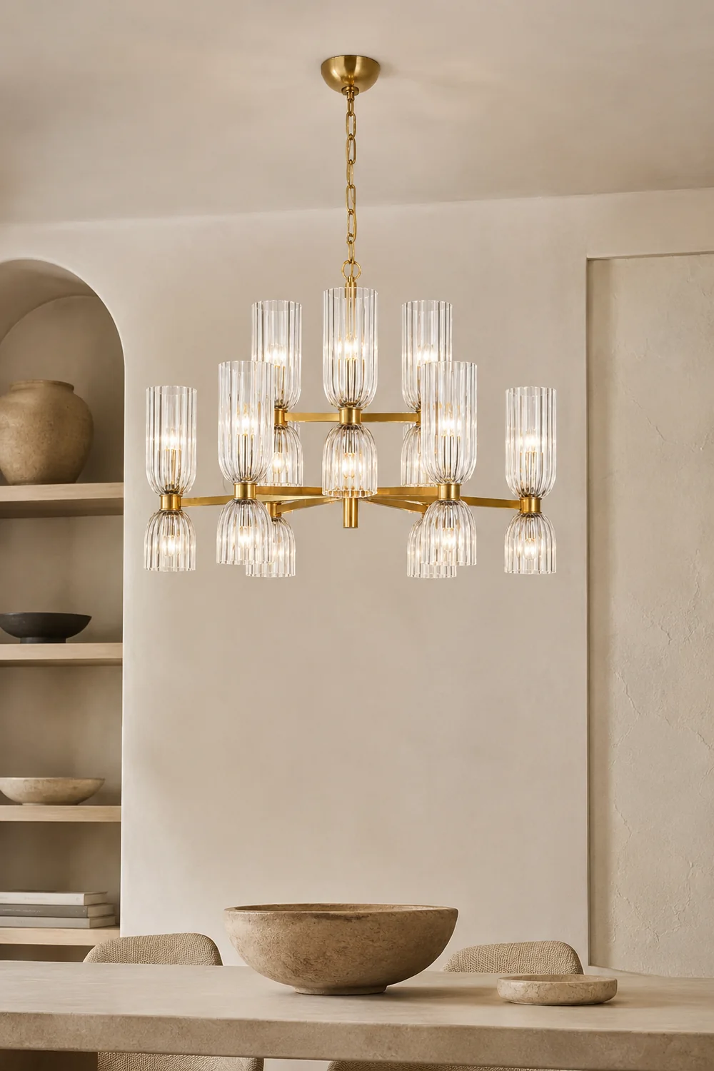 Asalea Double Layer Chandelier - Lumpaz