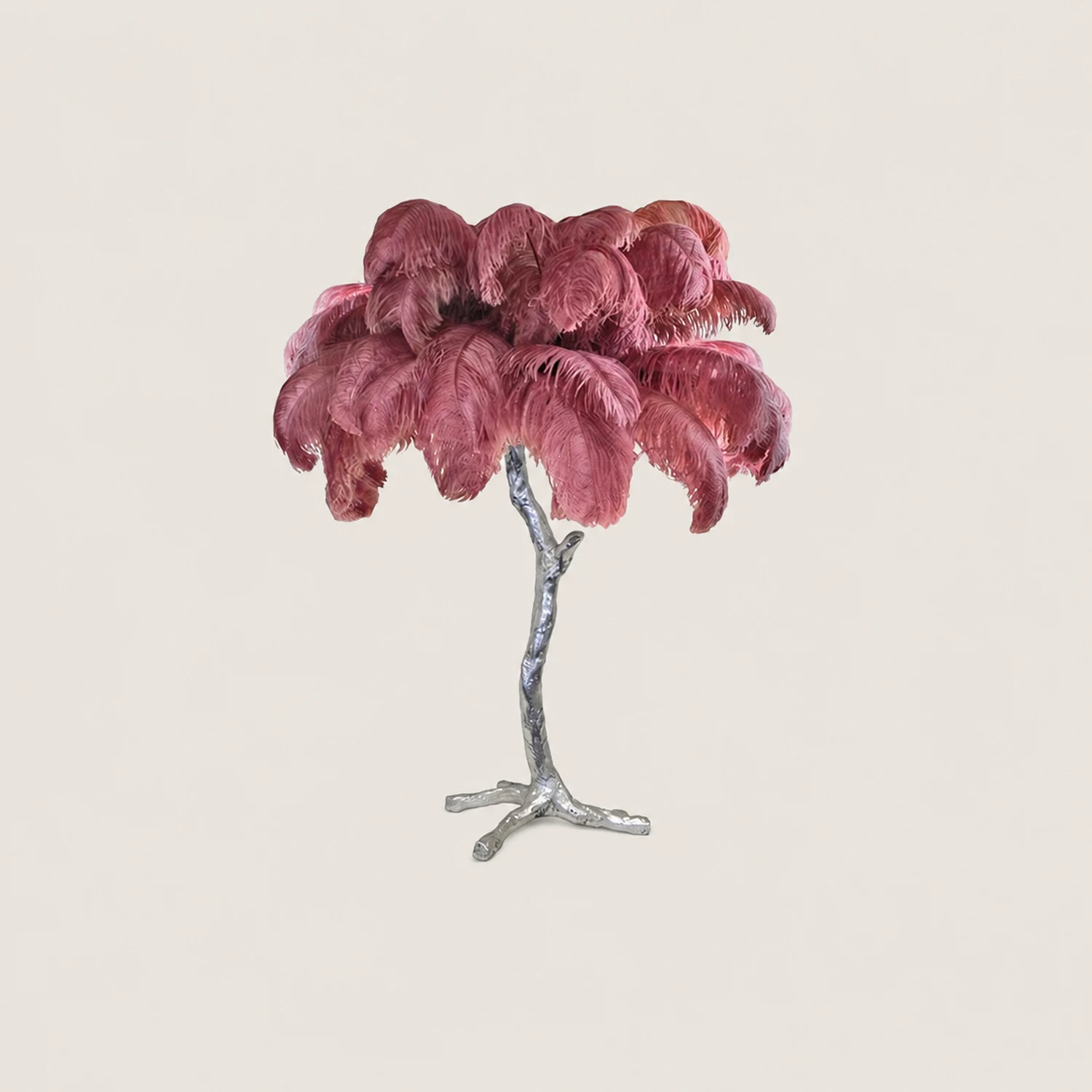 Colorful Ostrich Feather Table Lamp - Lumpaz