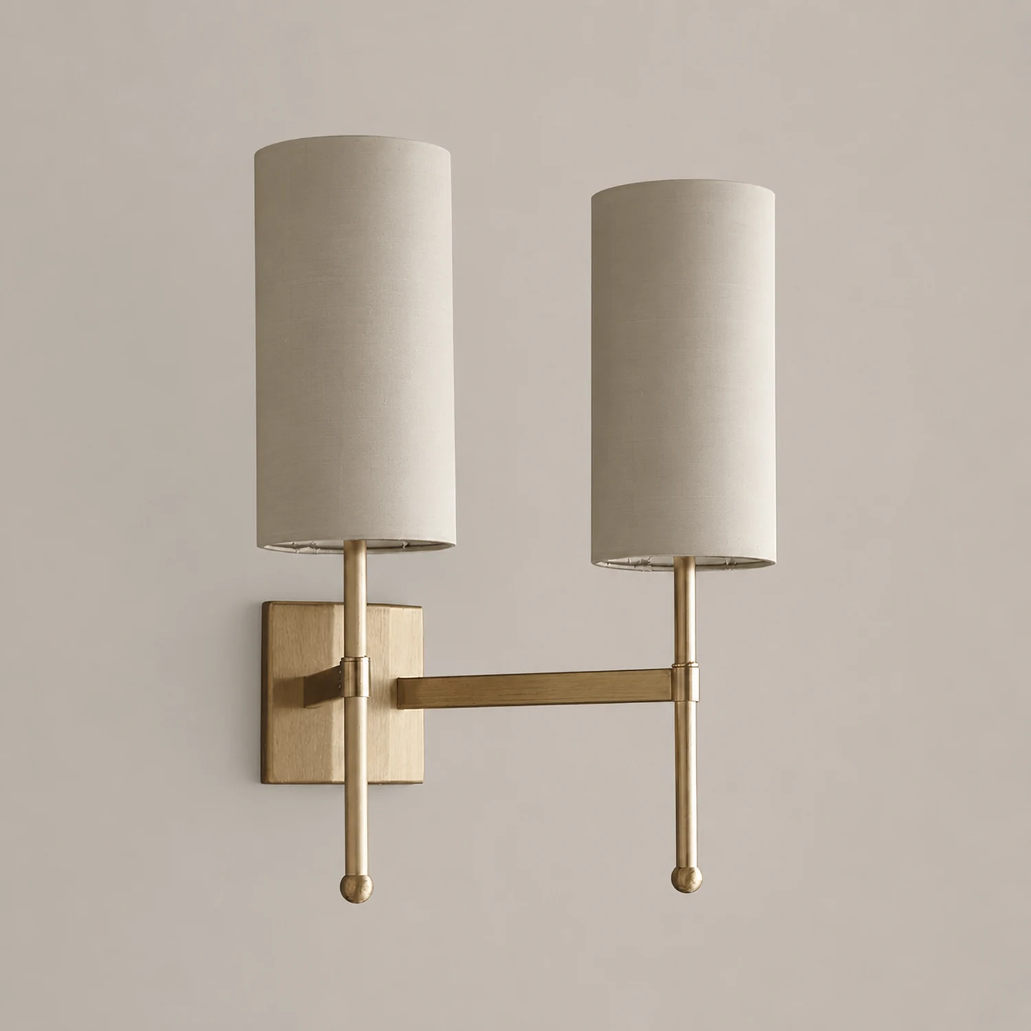 Silk Double Rod Brass Wall Lamp - Lumpaz
