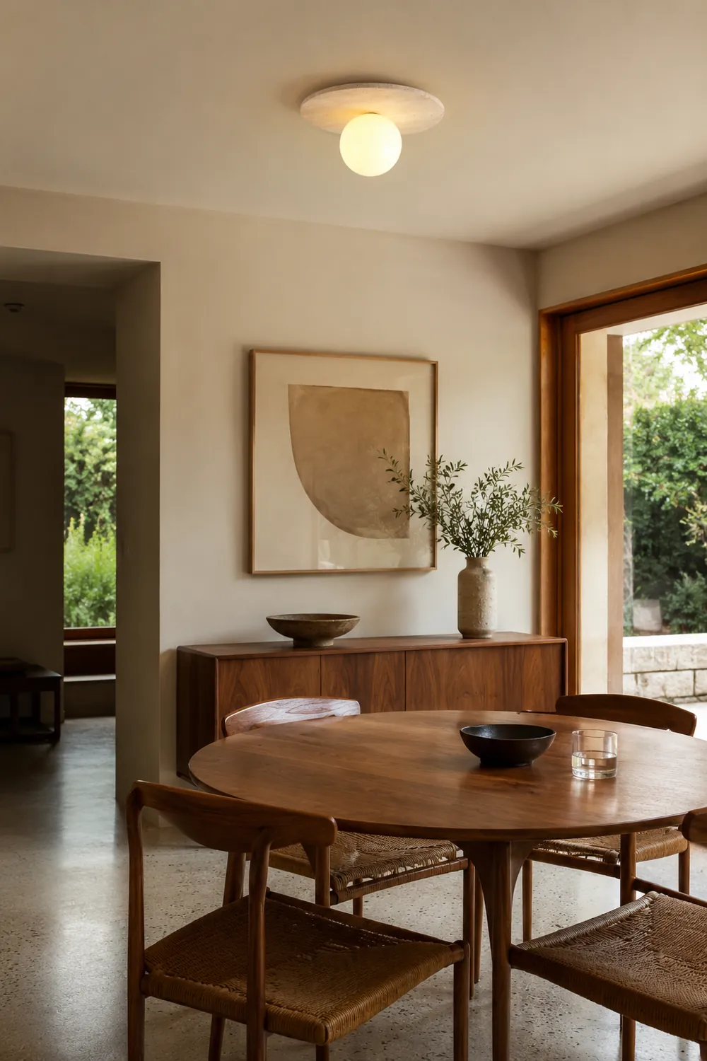 Minimalist Stone Disc Ceiling Light - Lumpaz
