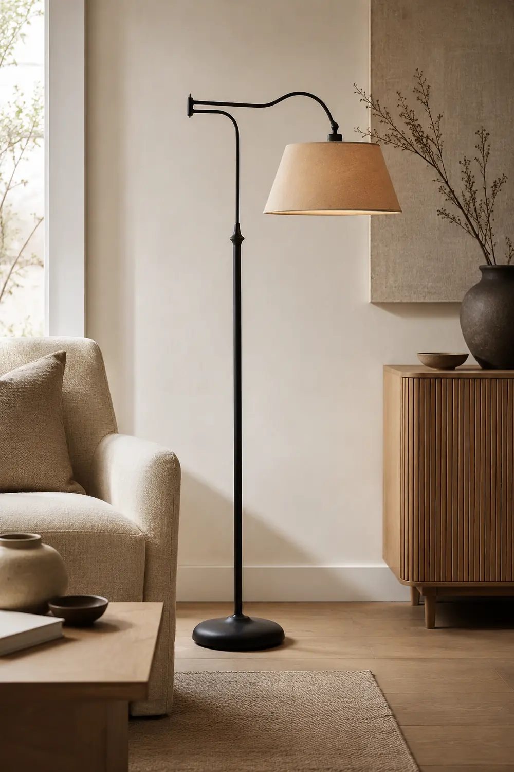 Adesso 3349-26 Rodeo Linen Floor Lamp - Lumpaz