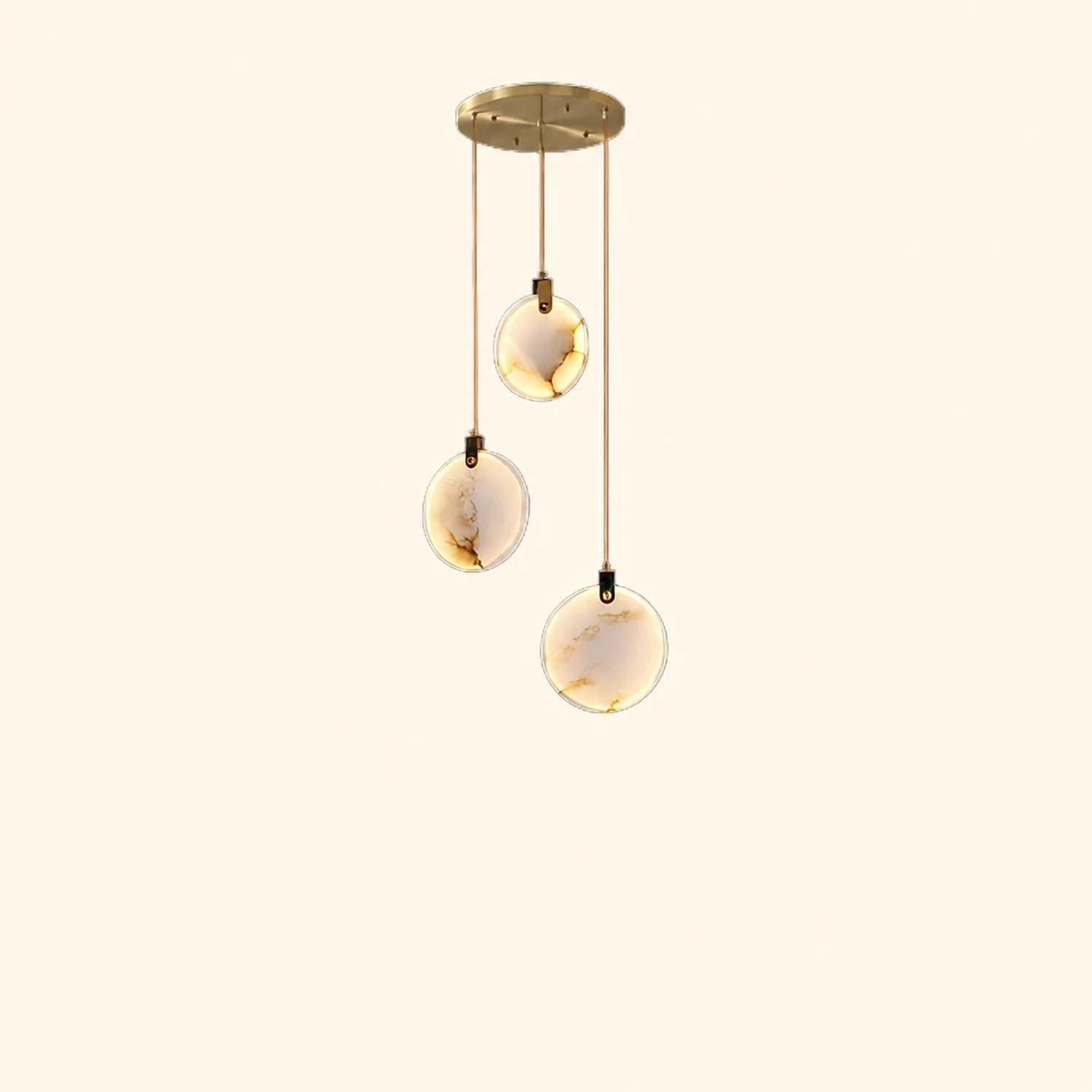 Tiered Alabaster Staircase Chandelier - Lumpaz