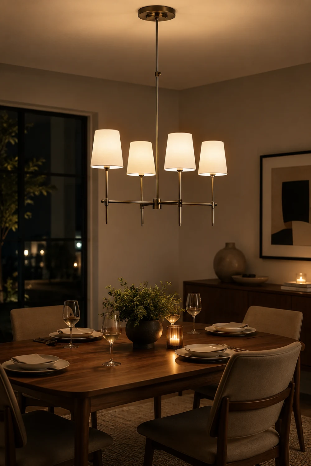 Modern Drum Shade Bryant Chandelier - Lumpaz