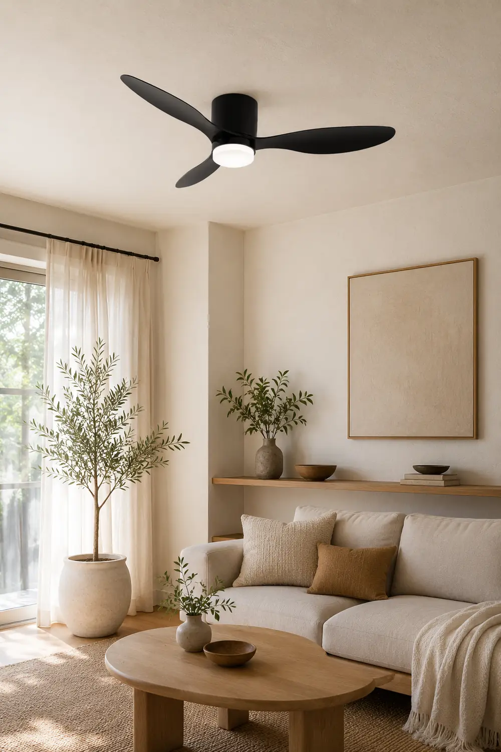 Recessed Fishtail Ceiling Fan Light - Lumpaz