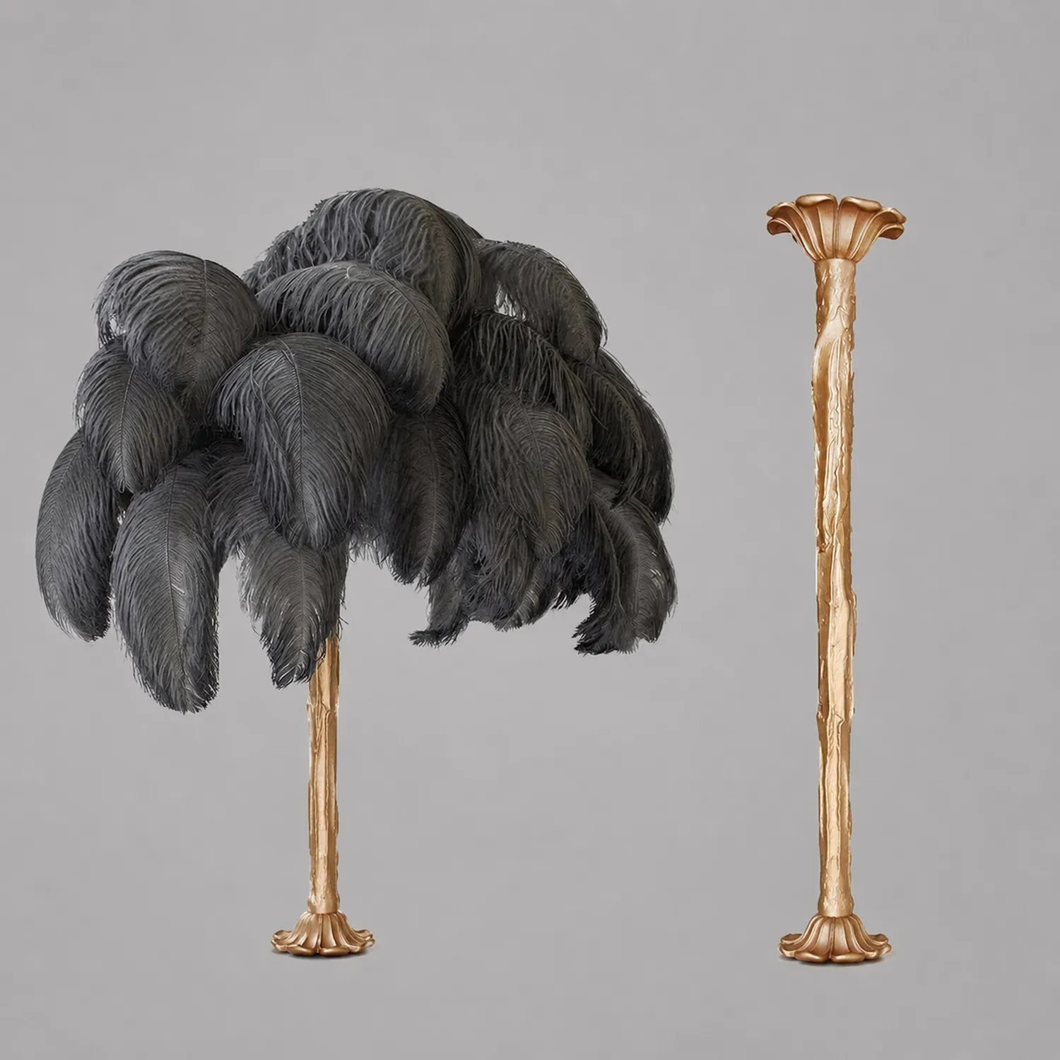 Colorful Ostrich Feather Chandelier - Lumpaz