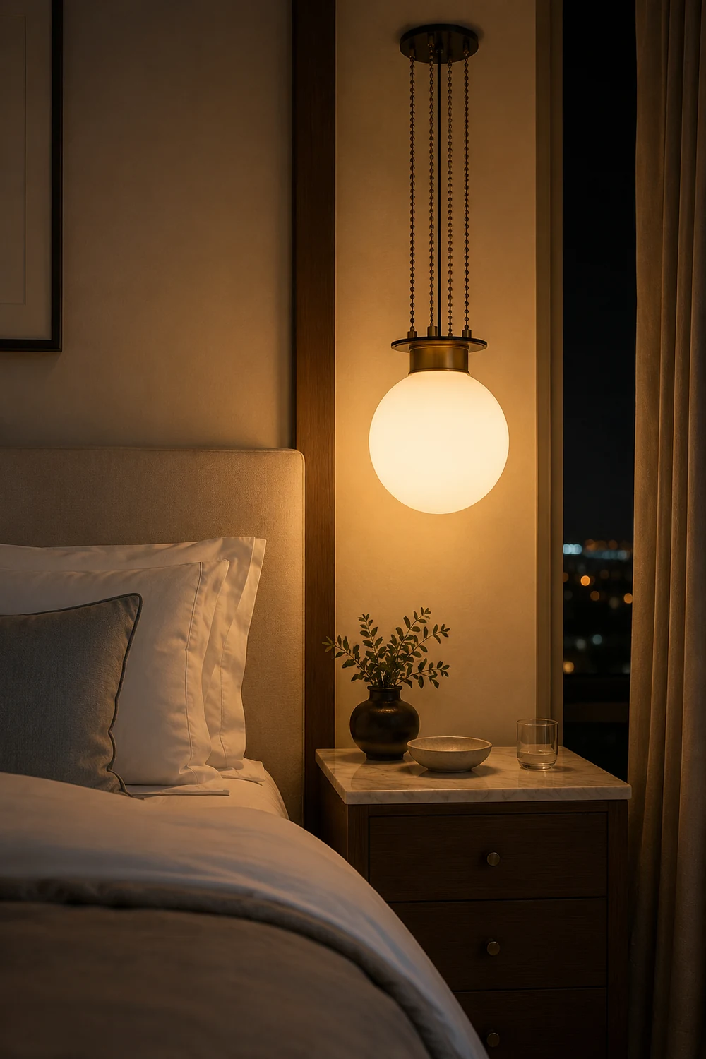 Opal Globe Gunther Pendant Light - Lumpaz