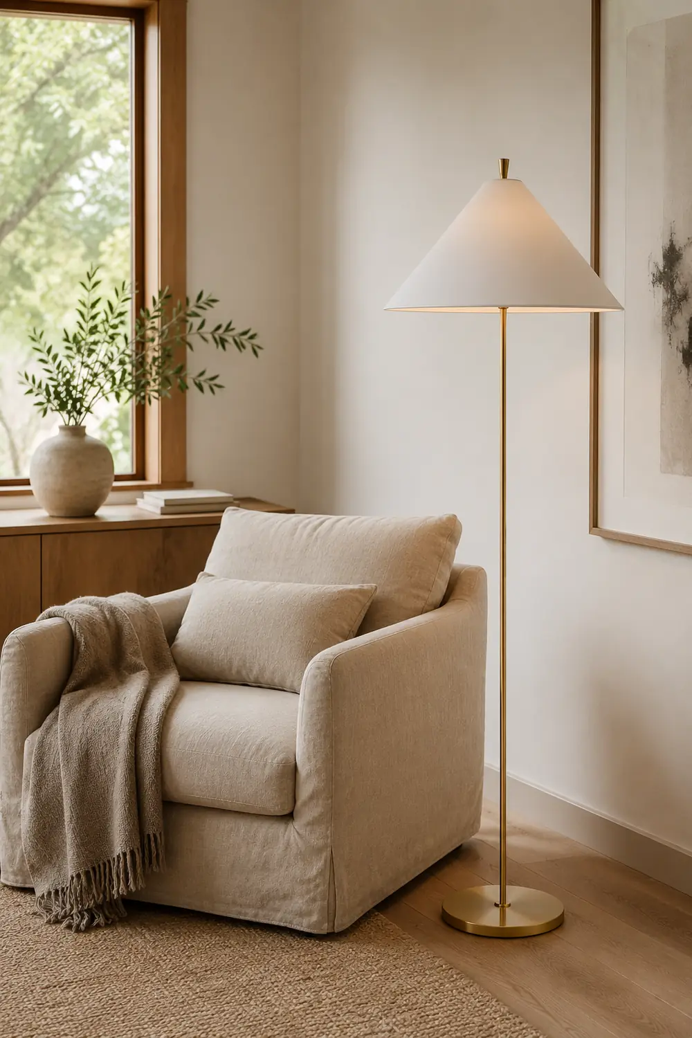Ellis brass floor lamp - Lumpaz