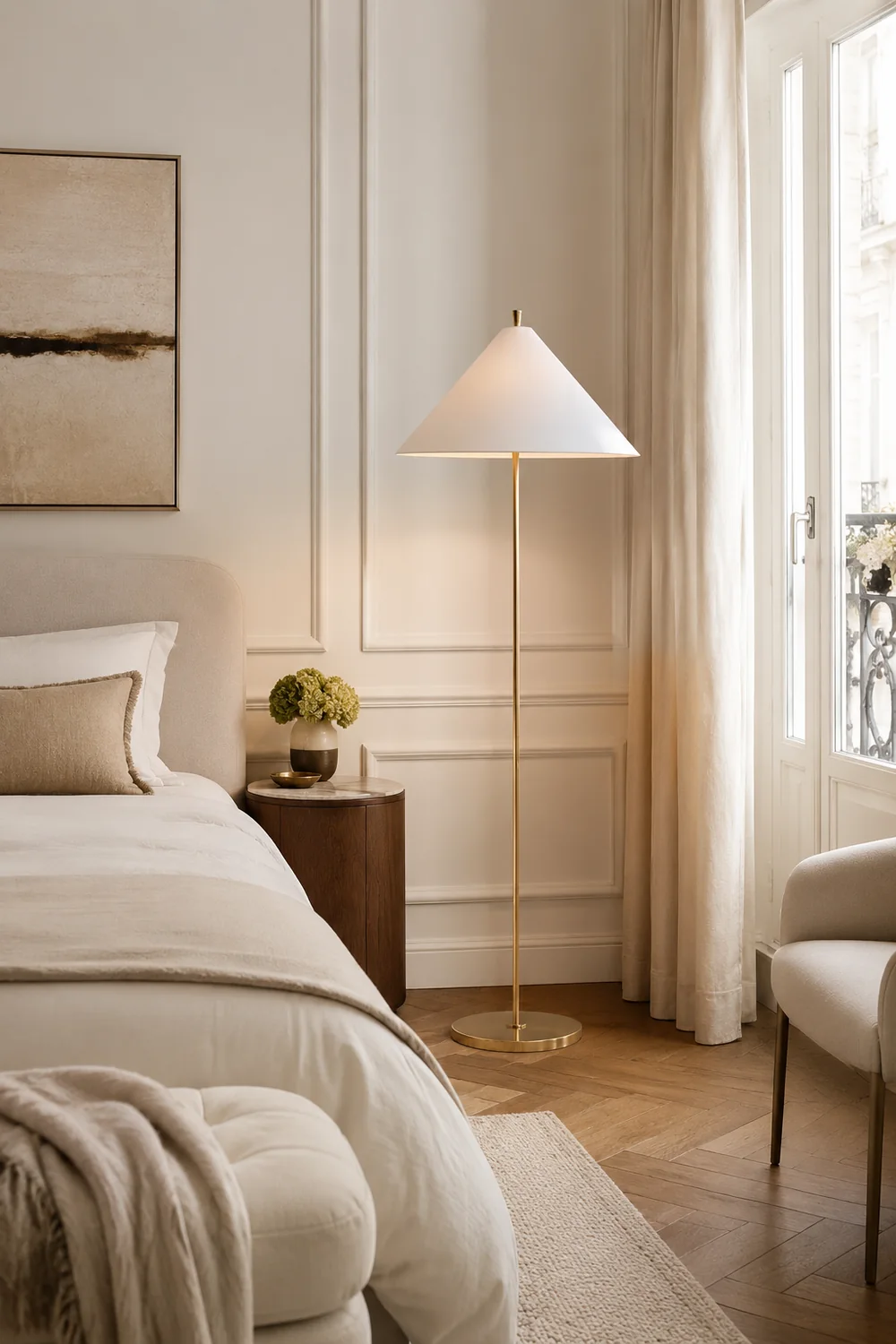 Ellis brass floor lamp - Lumpaz