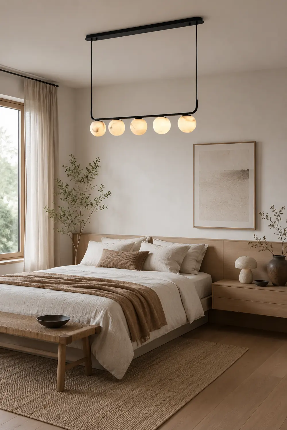 Tribeca Rohr 5 Alabaster Pendant Lamp - Lumpaz