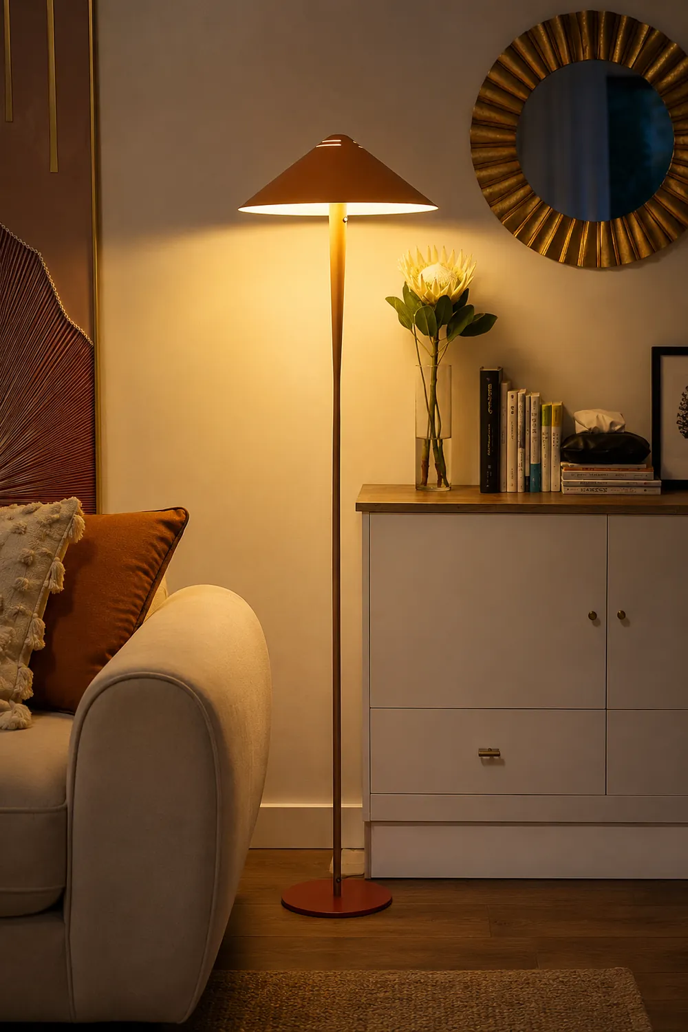Cone Shade Modern Floor Lamp - Lumpaz
