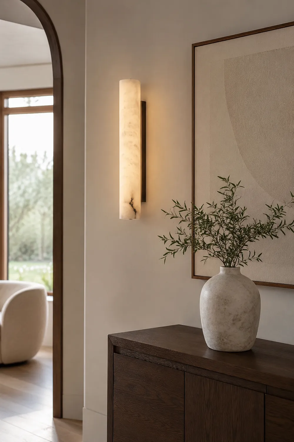 Vertical Alabaster Wall Lamp - Lumpaz