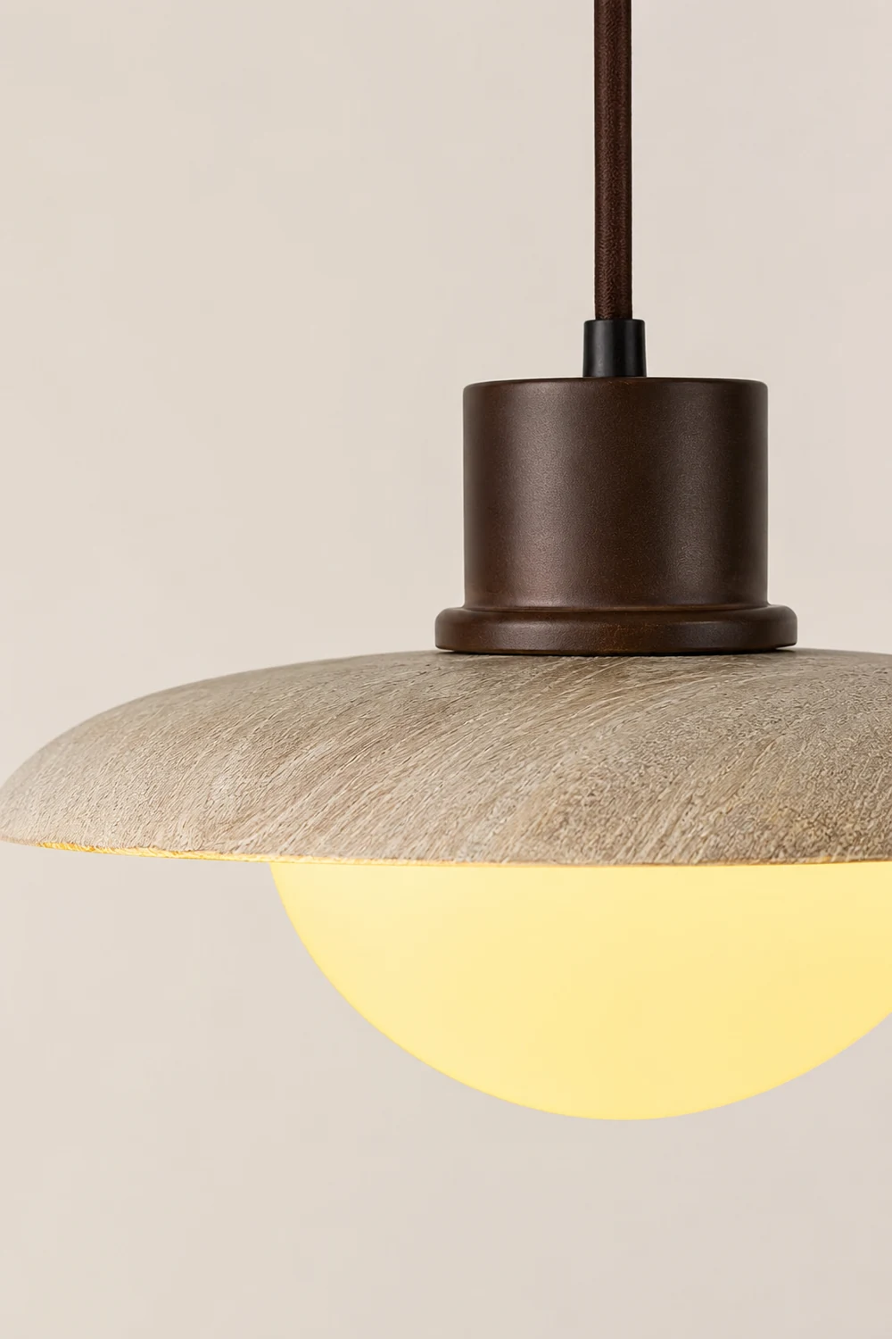 Japanese Modern Travertine Hanging Light - Lumpaz
