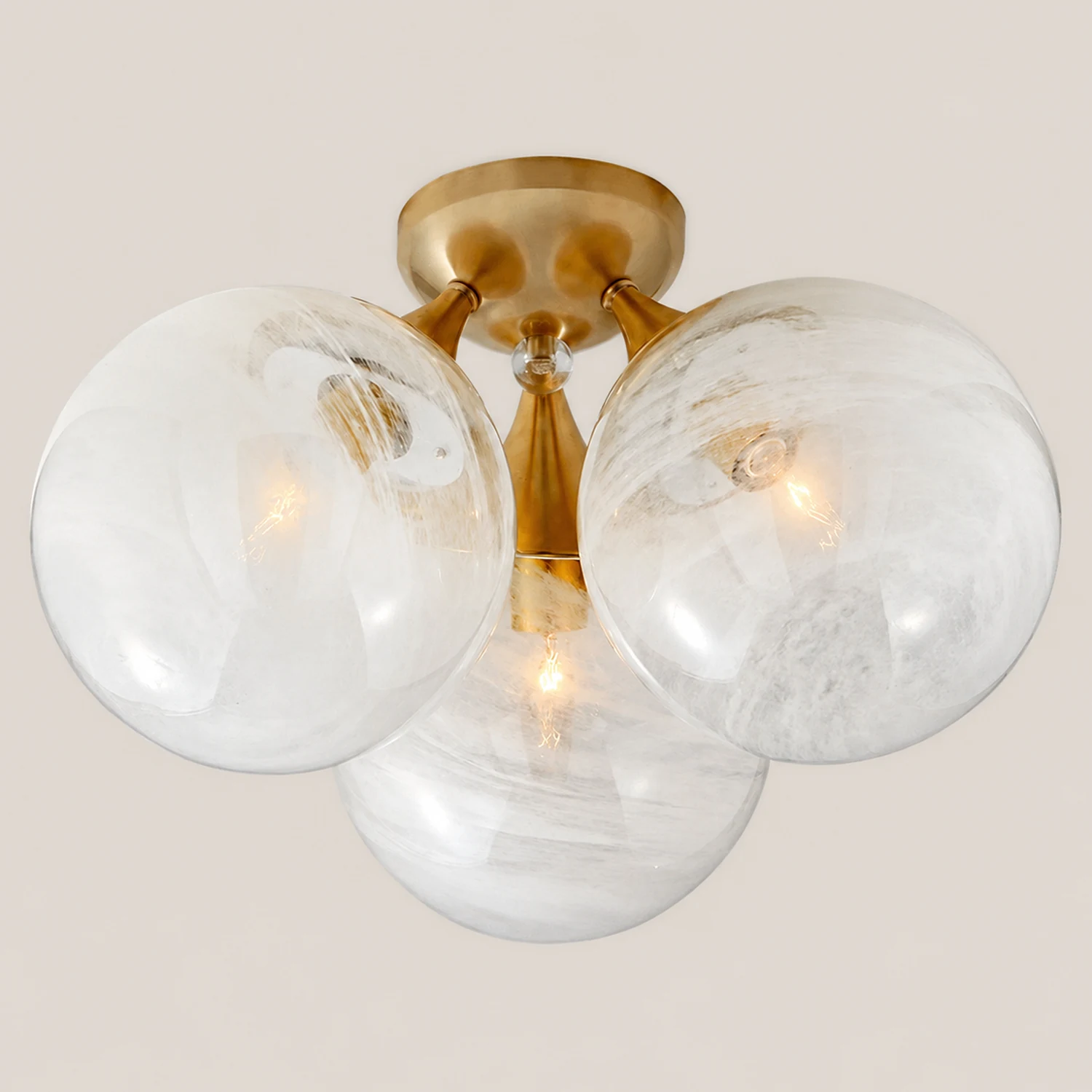 Cristol Large Triple Cloud Glass Ceiling light - Lumpaz