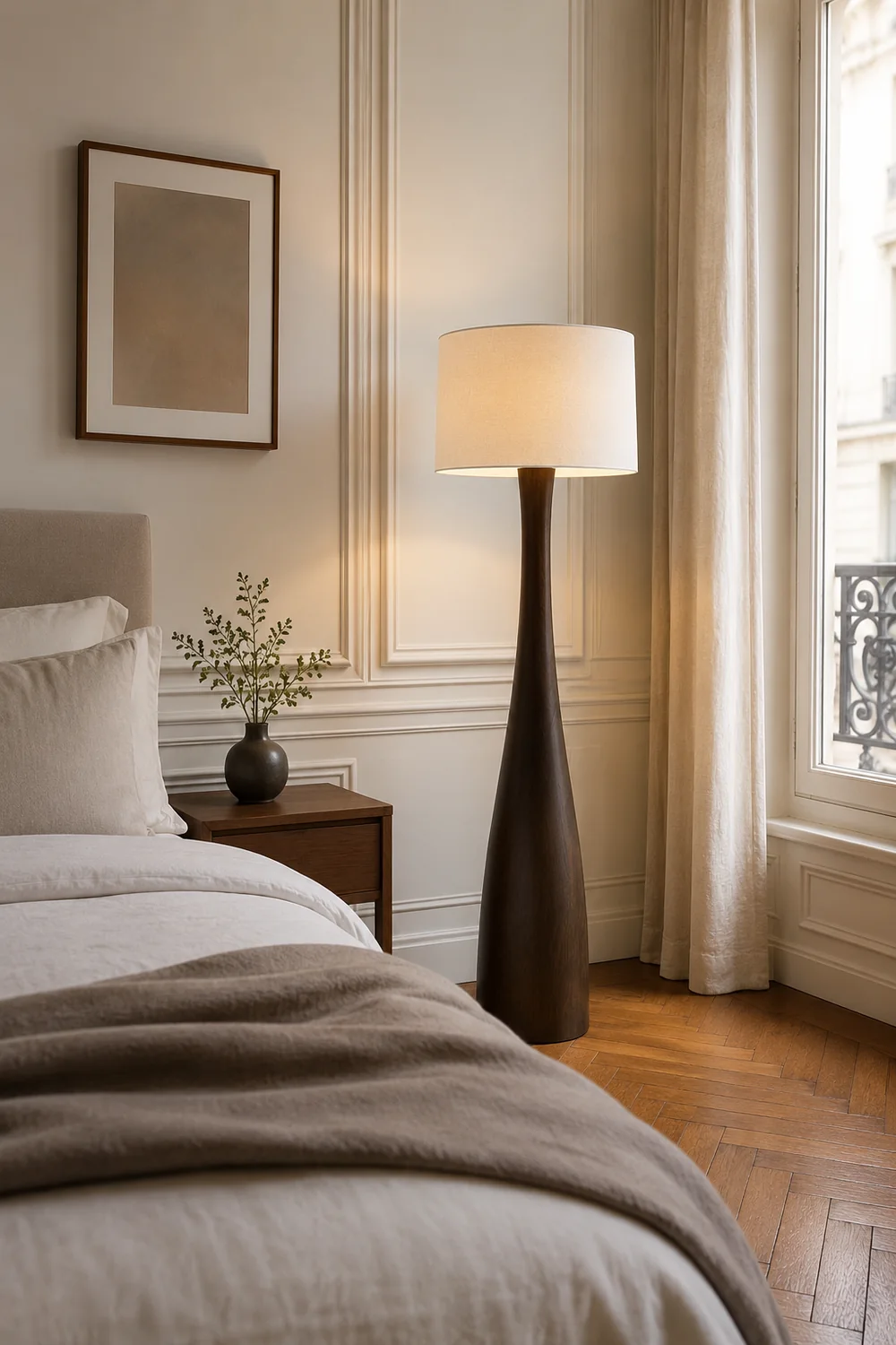 Truxton Solid Wood Floor Lamp - Lumpaz