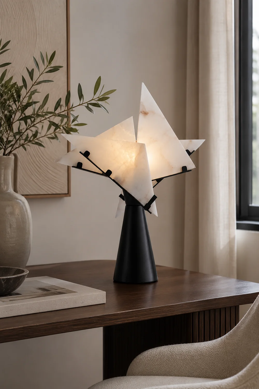 Abstract Alabaster Table Lamp - Lumpaz