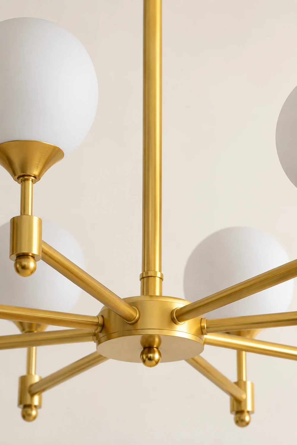Brass Globe Mid-Century Modern Chandelier - Lumpaz