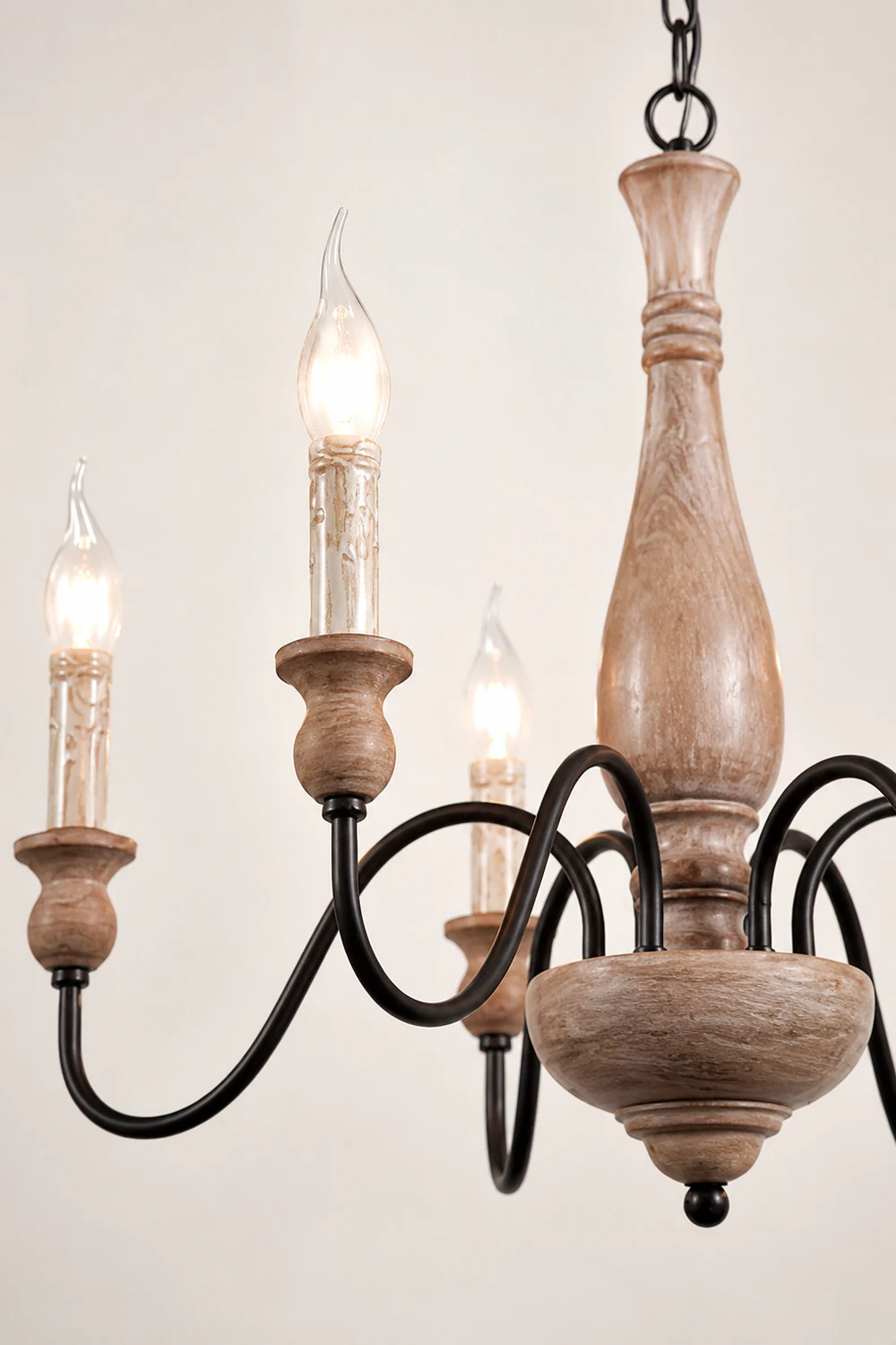 Rustic Farmhouse Candlestick Chandelier - Lumpaz