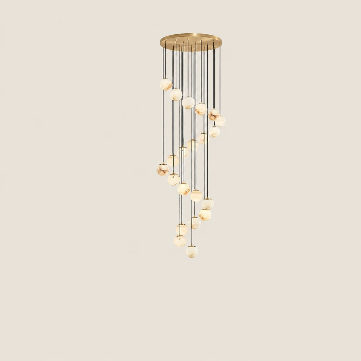 Luxury Multi-Globe Alabaster Pendant Light - Lumpaz