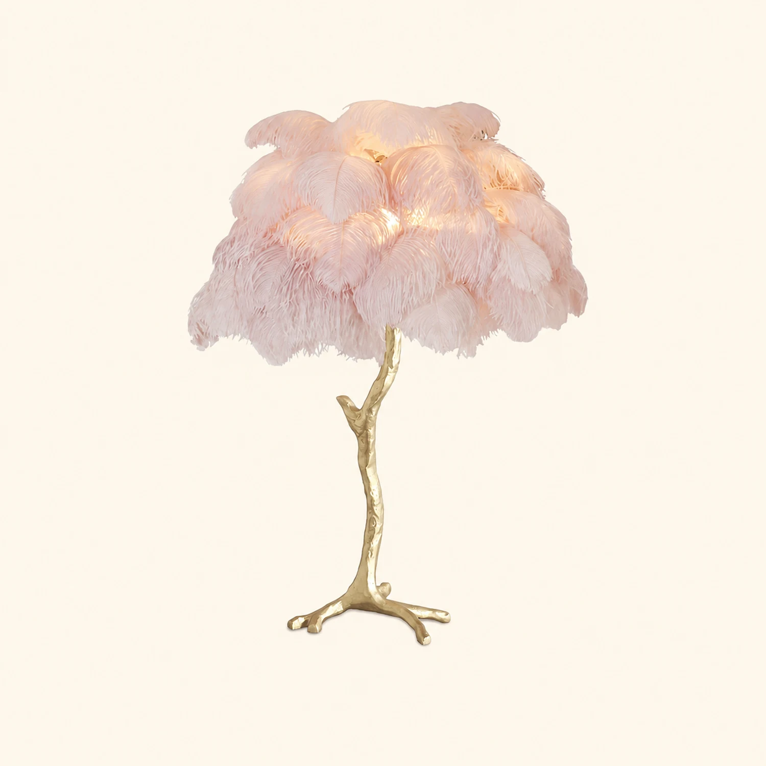 Colorful Ostrich Feather Table Lamp - Lumpaz
