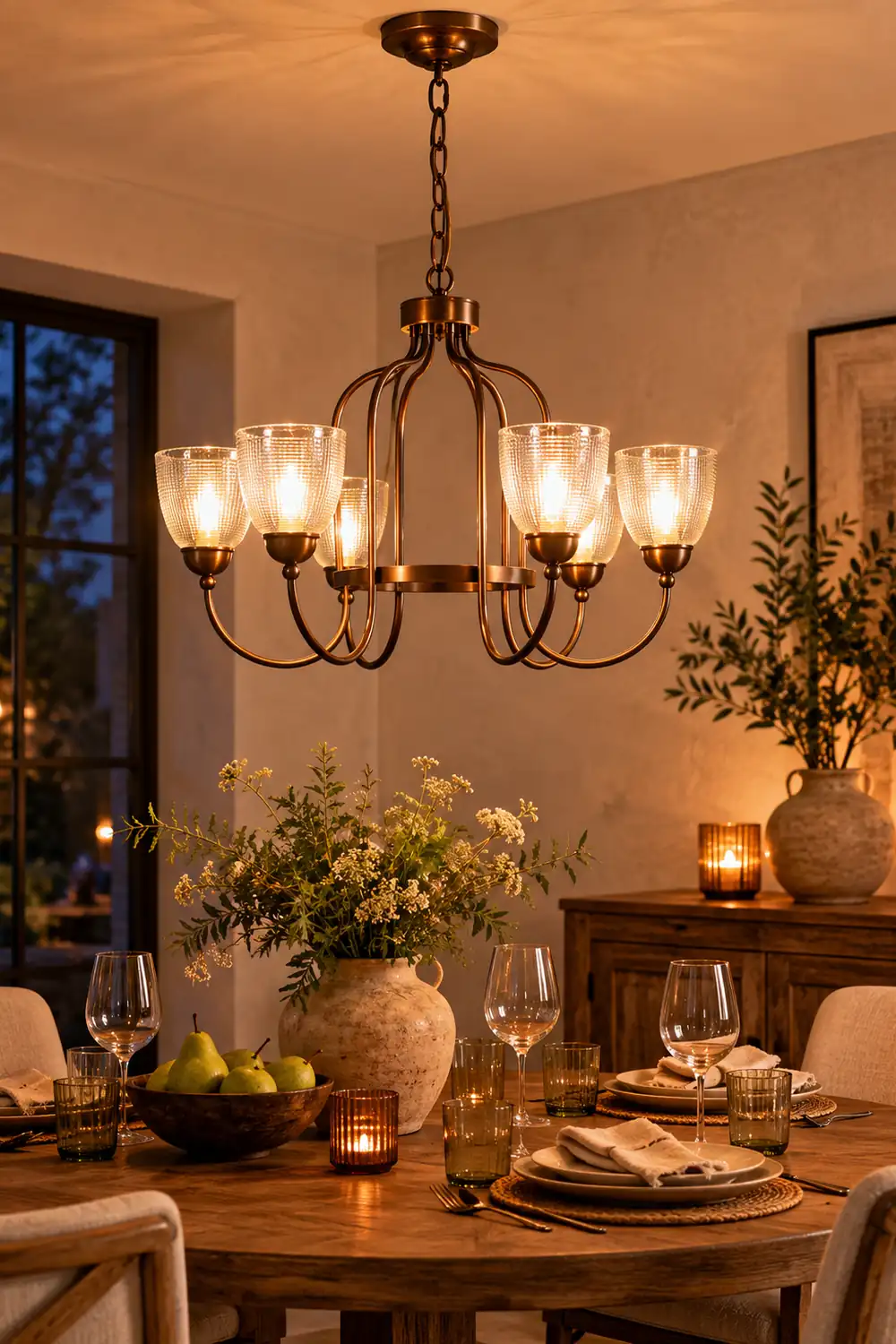 Meruna 6-light chandelier - Lumpaz