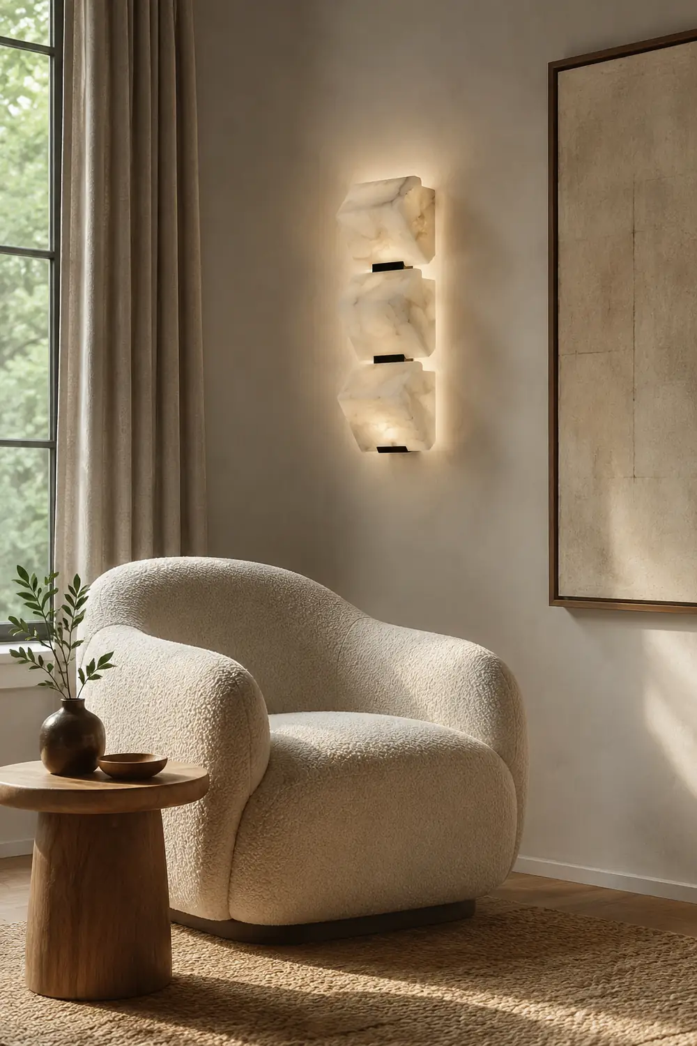Elegant Alabaster Wall Light - Lumpaz