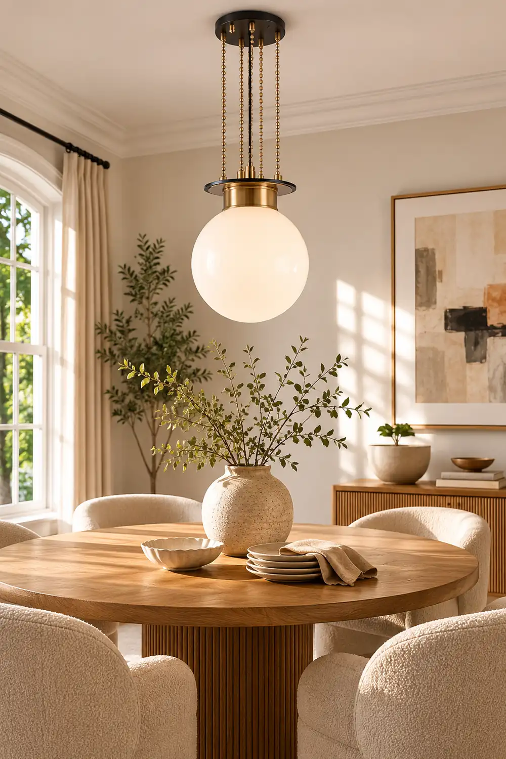 Opal Globe Gunther Pendant Light - Lumpaz