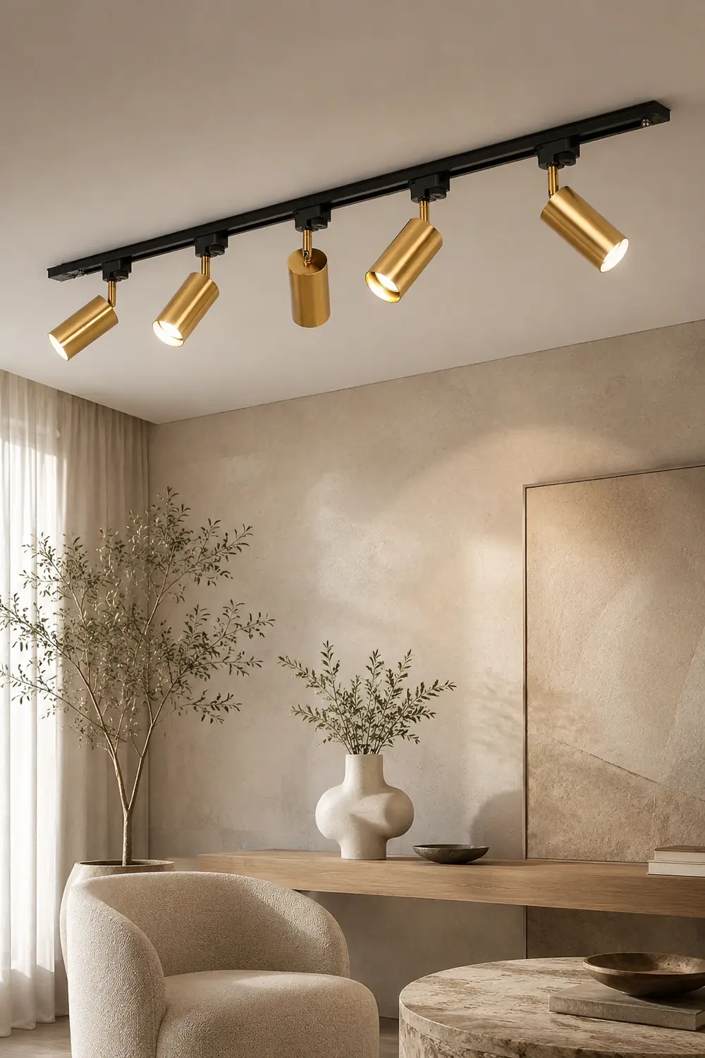 Gilded Rail Track Light - Lumpaz