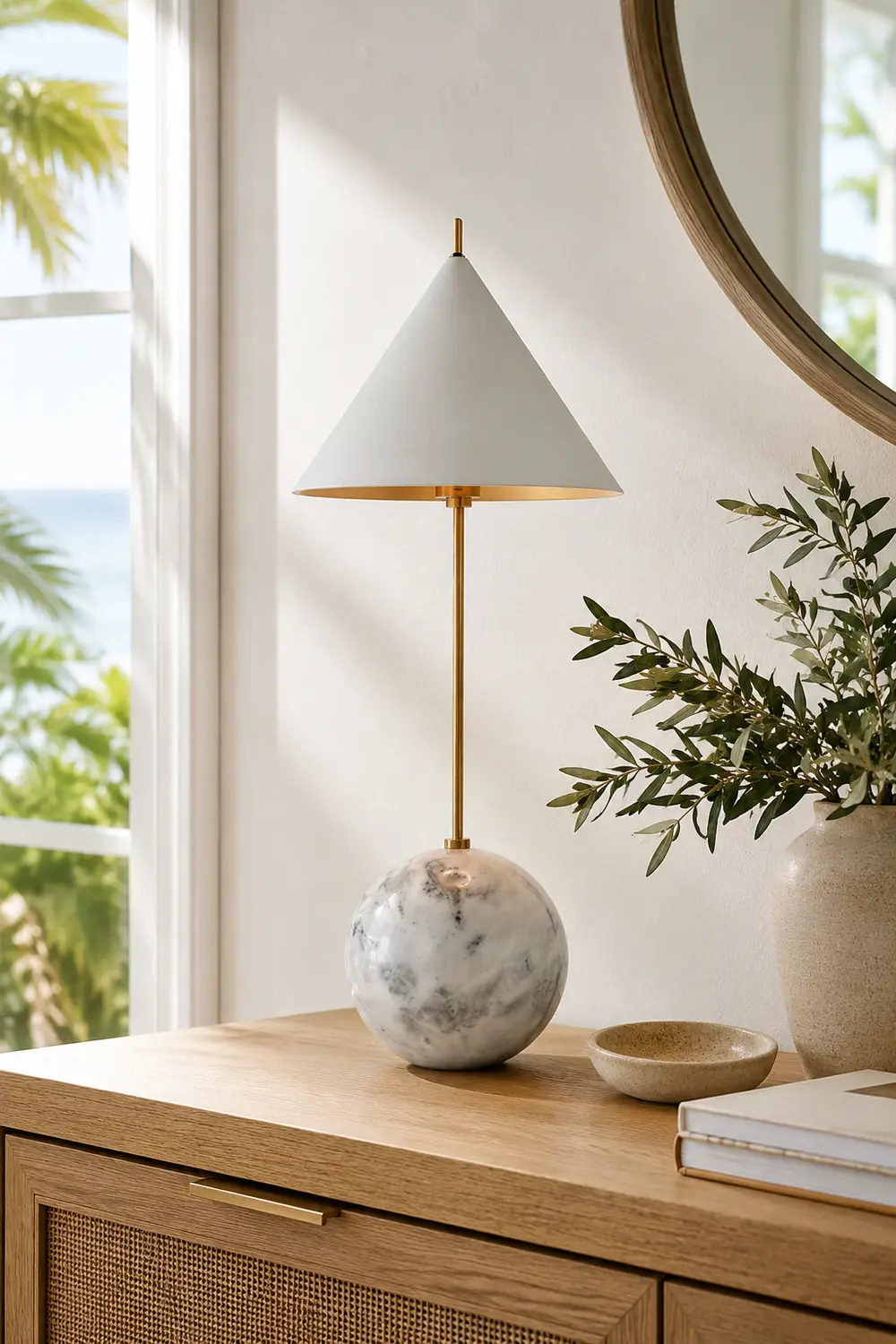 Cleo Orb Base Table Lamp - Lumpaz